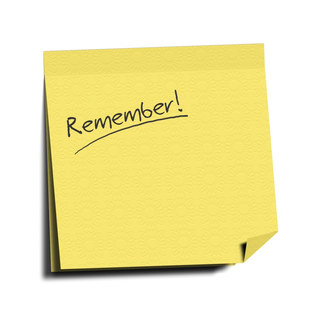 notes clipart please remember