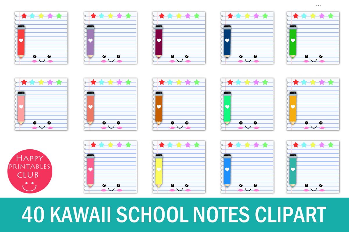 notes clipart school papers