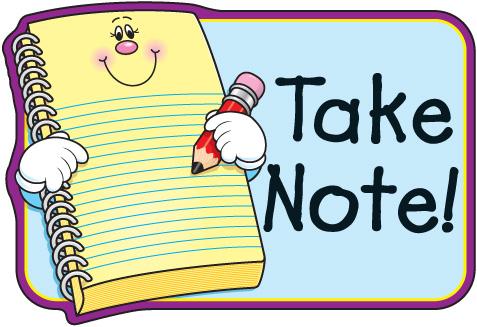 notes clipart take home