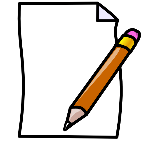notes clipart writing material