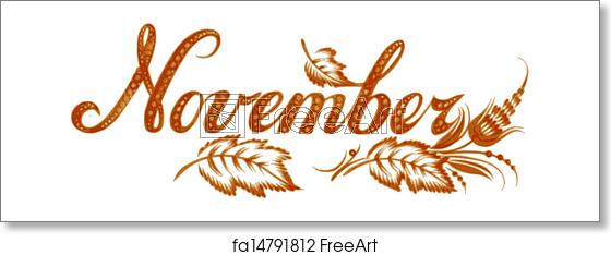November clipart month name, November month name Transparent FREE for