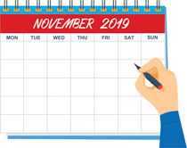 Free calendar clip art. November clipart monthly schedule