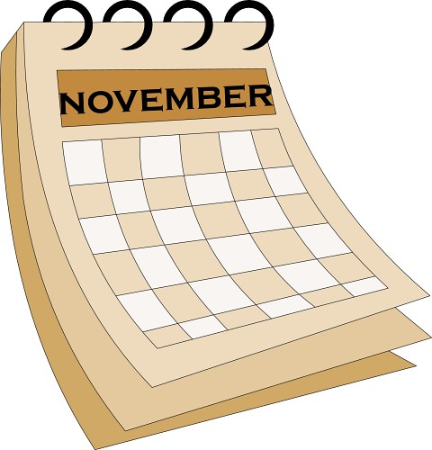 november clipart november calendar