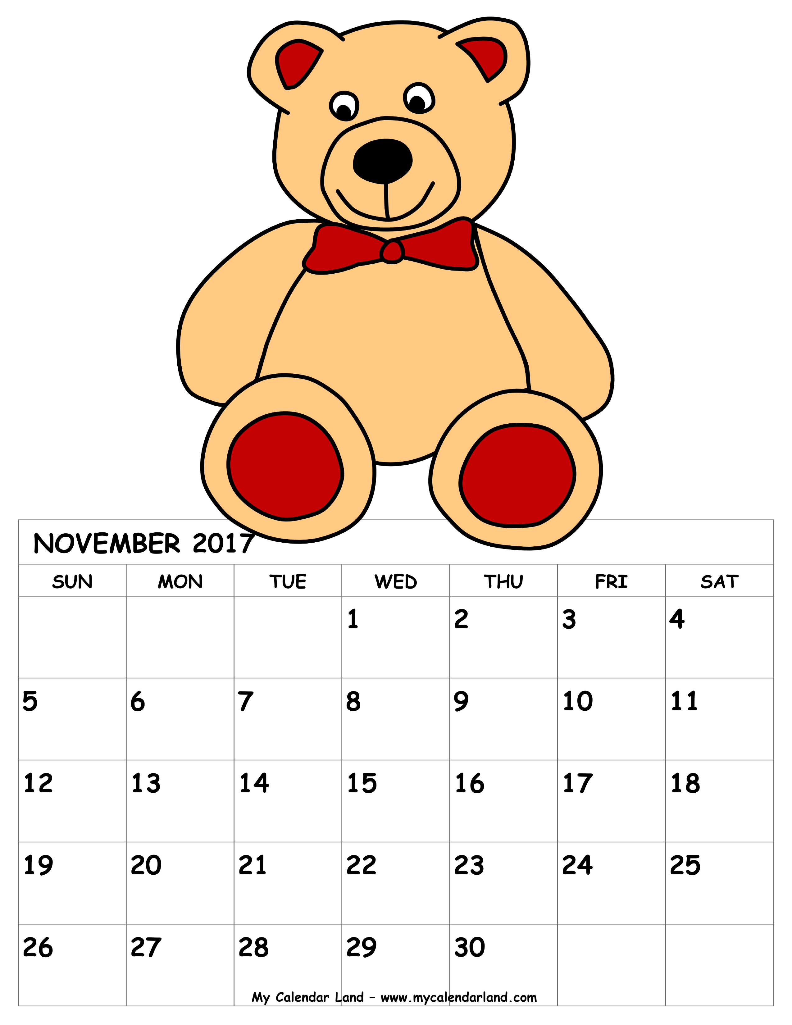 november clipart november calendar
