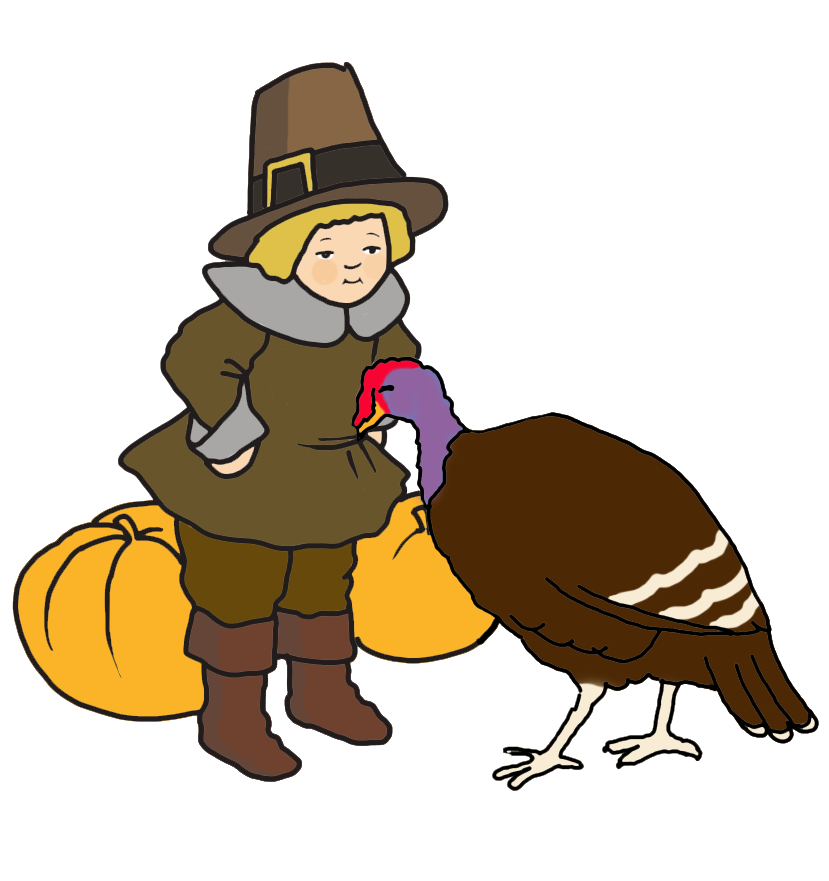 Happy thanksgiving pilgrim boy. Oven clipart cook turkey