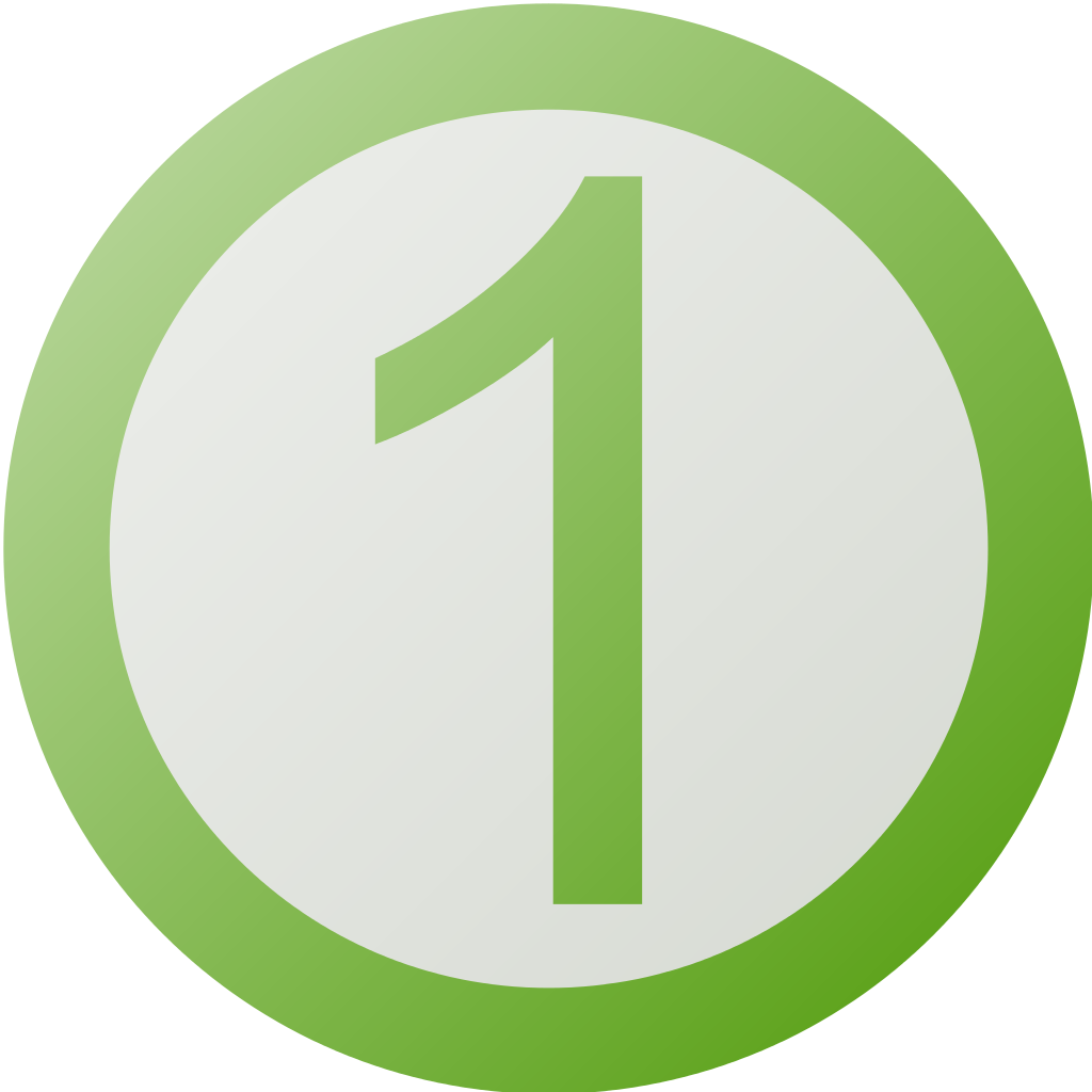 number 1 clipart circle