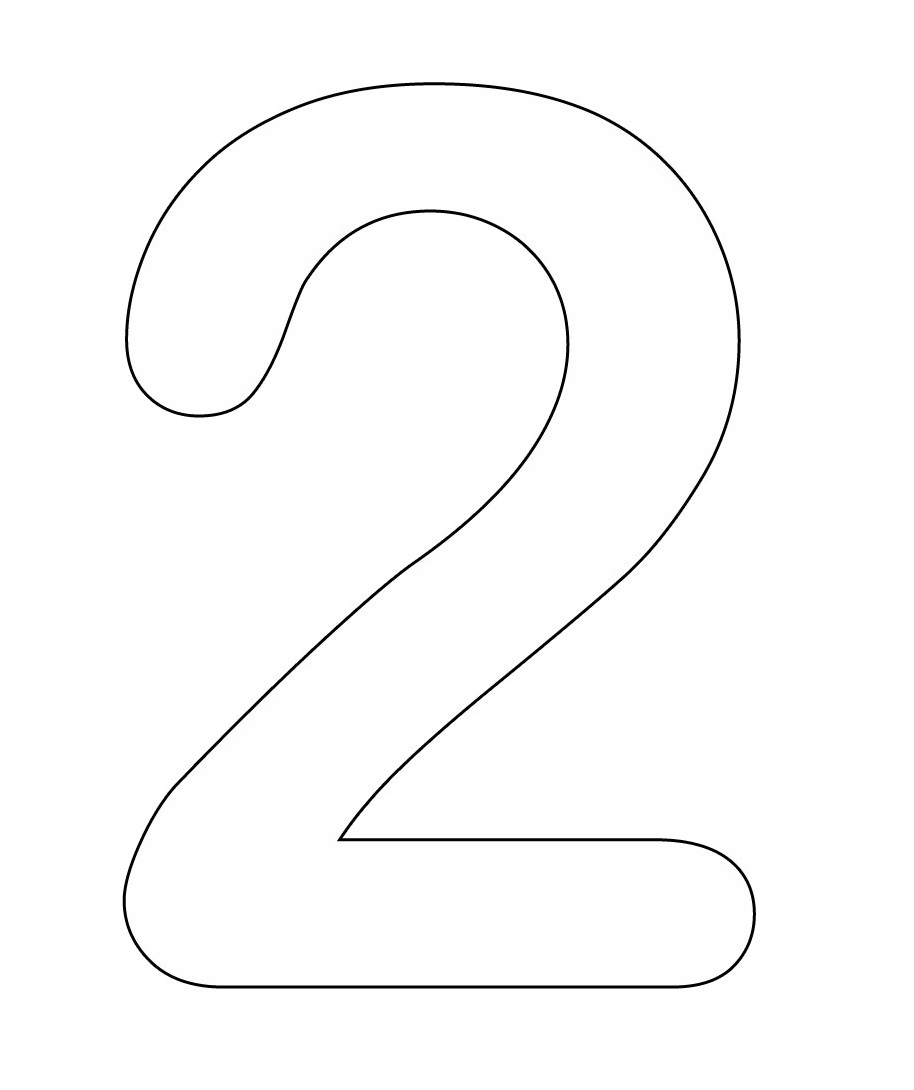 number 2 clipart printable