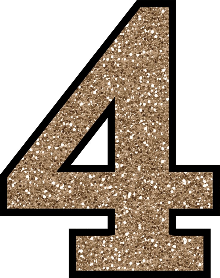 number 1 clipart glitter