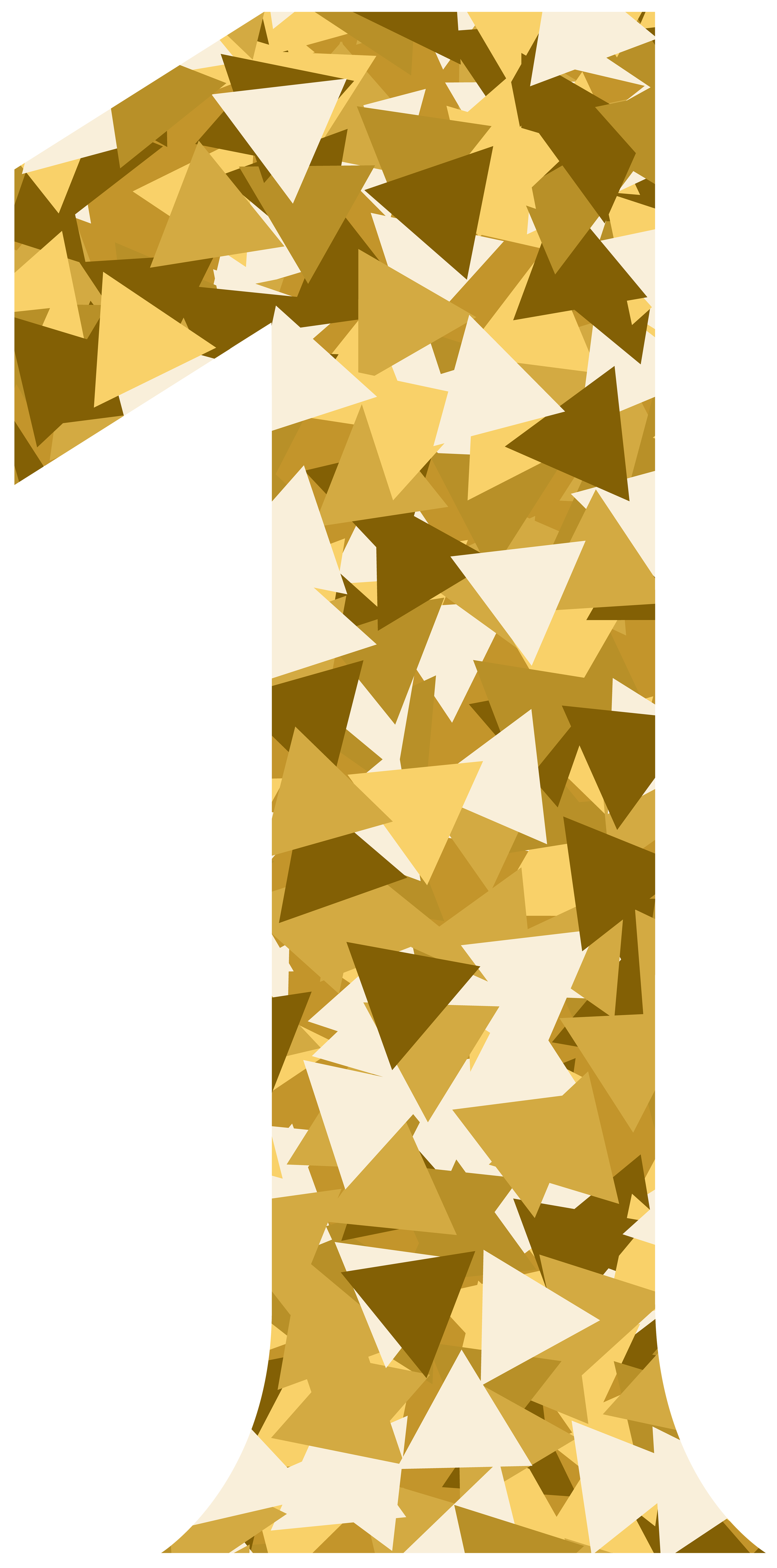 number 1 clipart gold