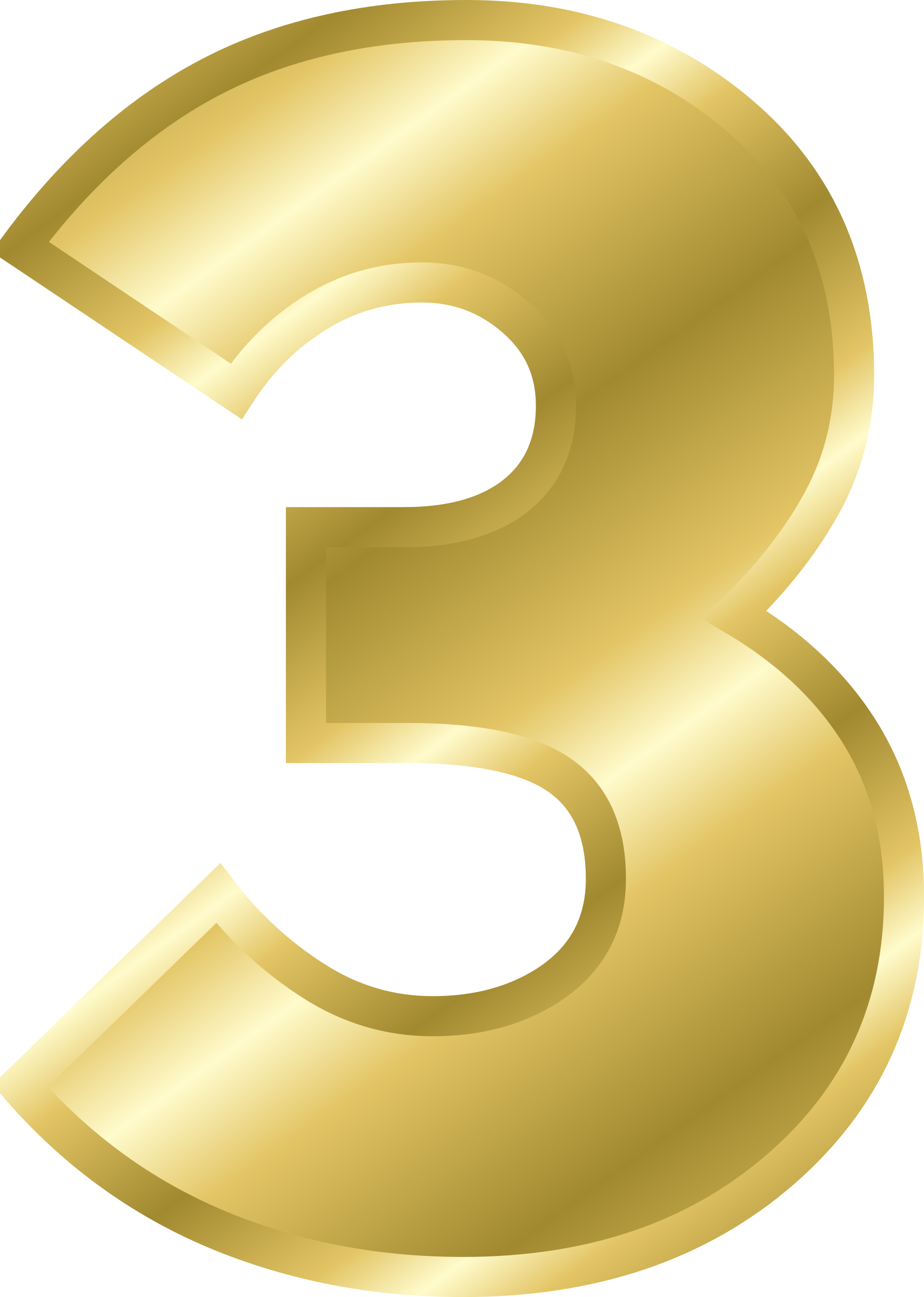 Number 3 Clipart Gold Number 3 Gold Transparent FREE For Download On 