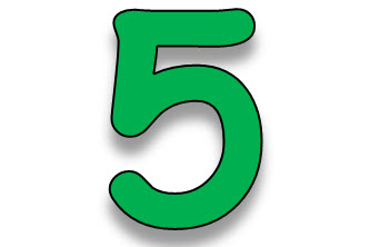 number 1 clipart green