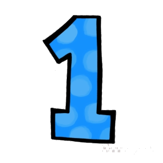 number 1 clipart individual number
