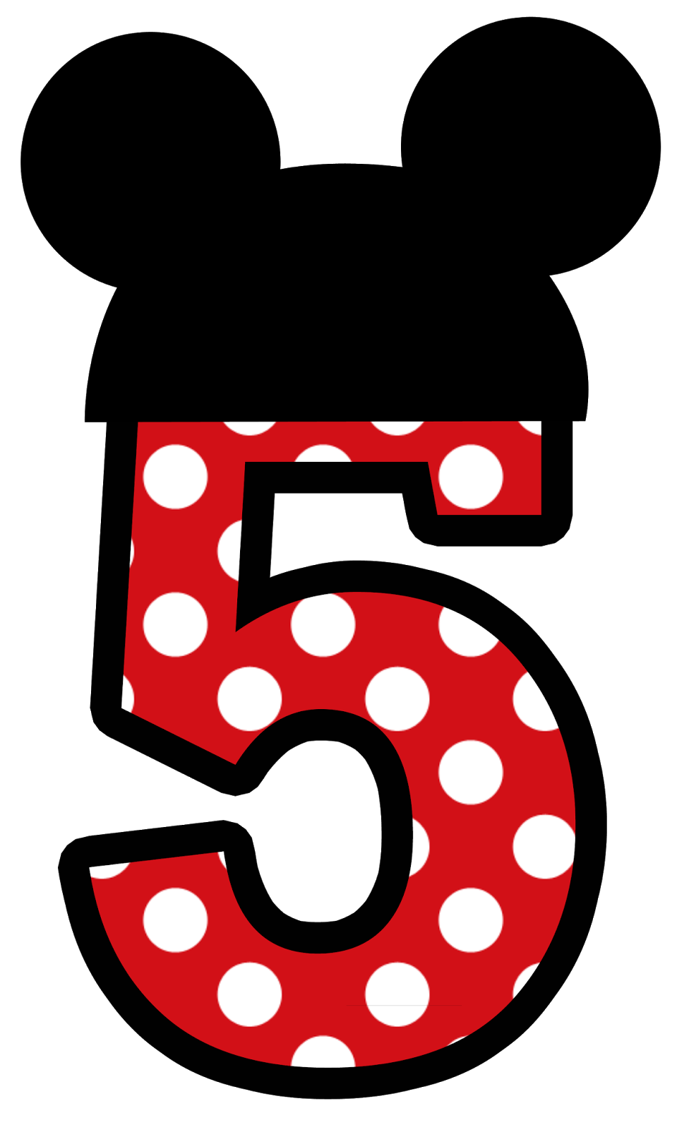 Mickey Mouse Numbers SVG