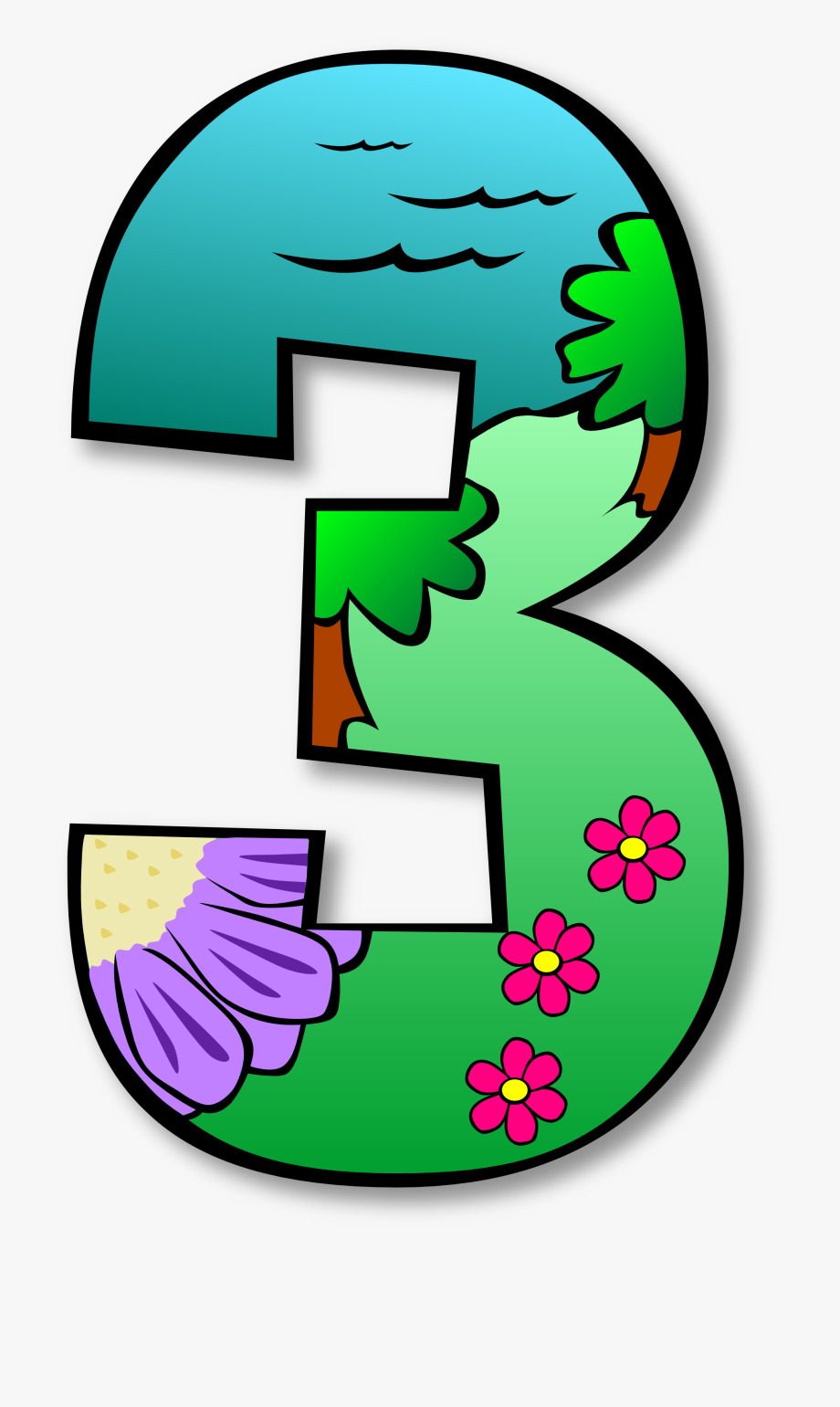 Christmas numbers free images. Number 1 clipart numbes