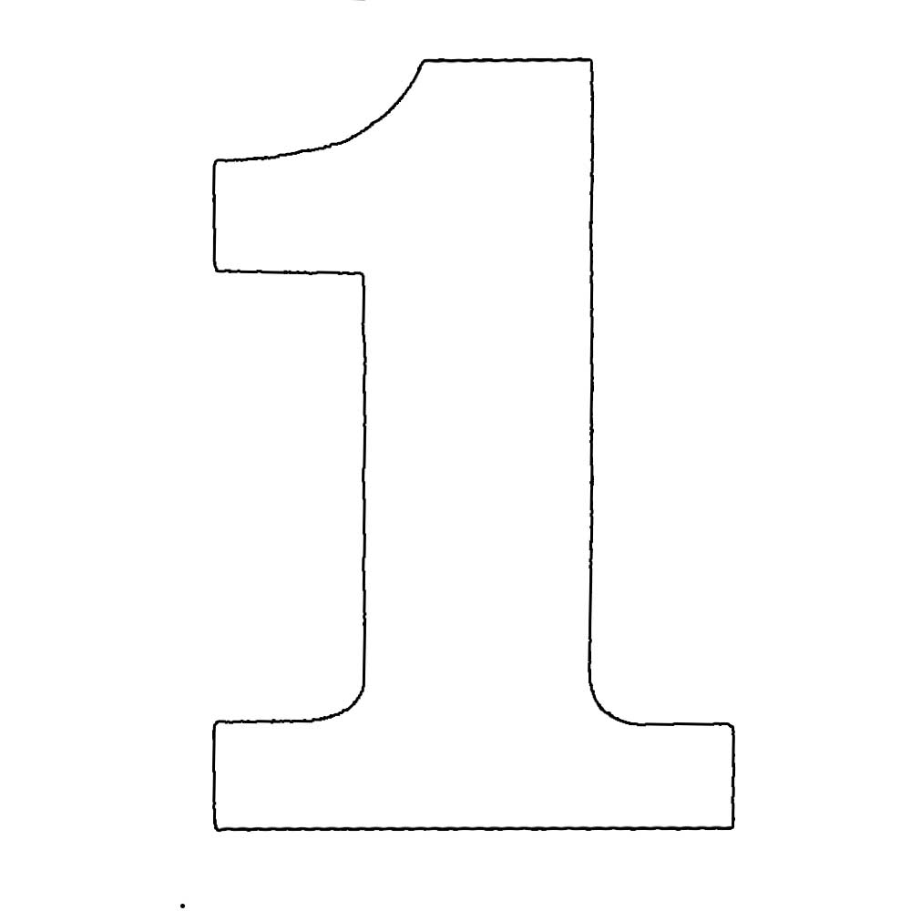 number 1 clipart printable