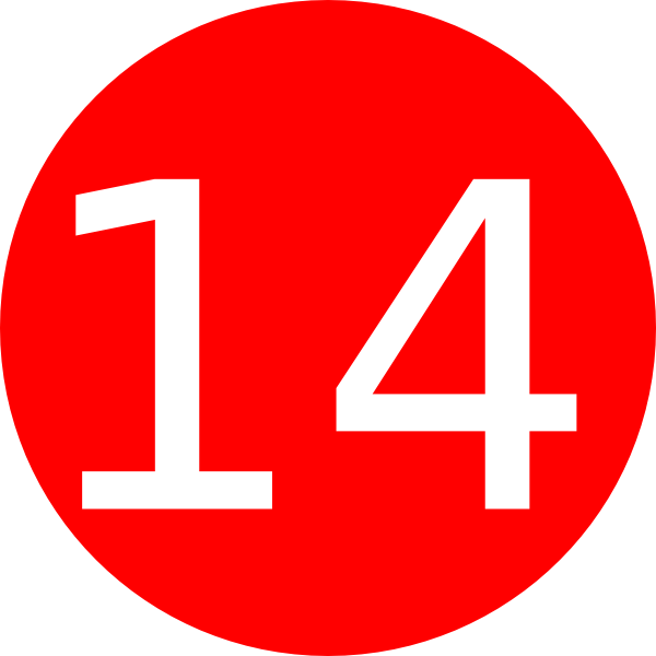 number 1 clipart red