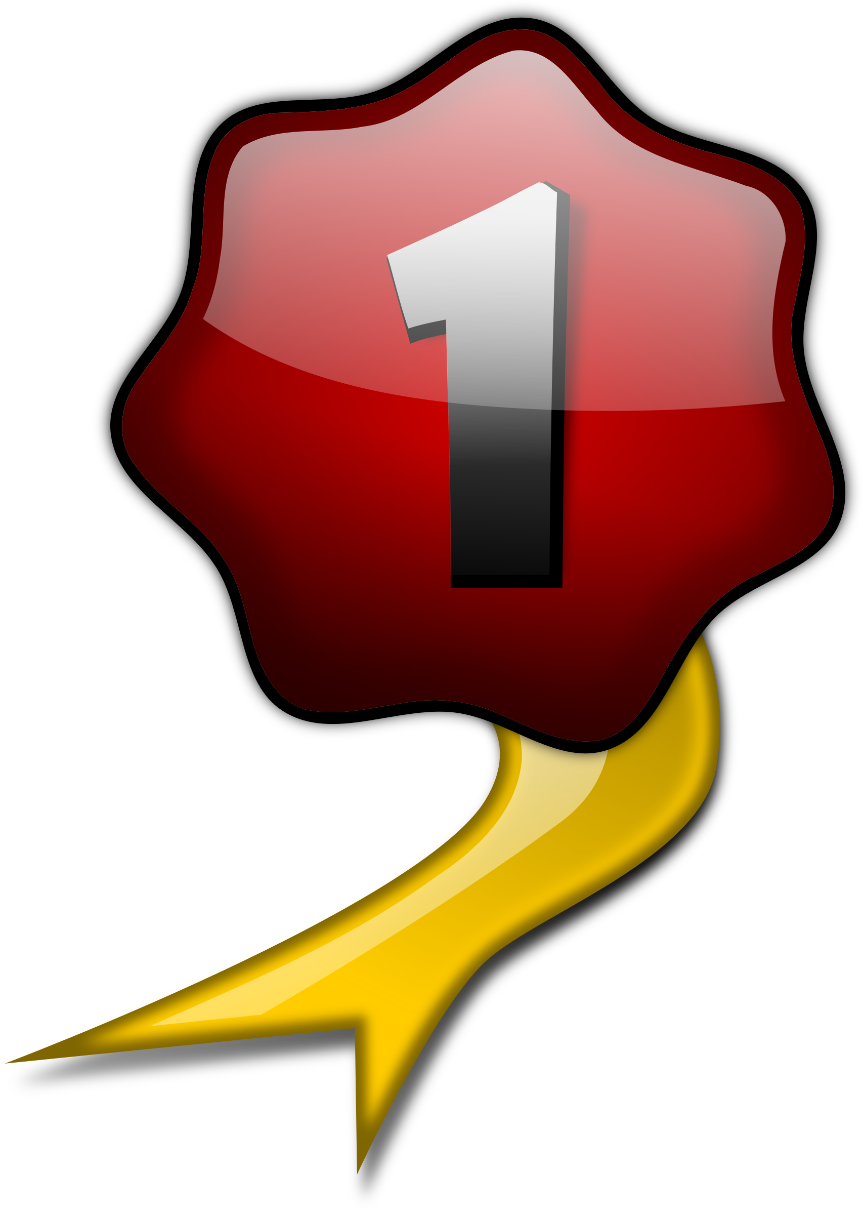 number 4 clipart glossy