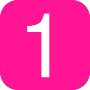 number 1 clipart square number