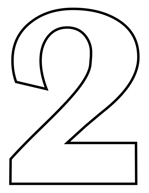 Number 2 clipart black and white, Number 2 black and white Transparent ...