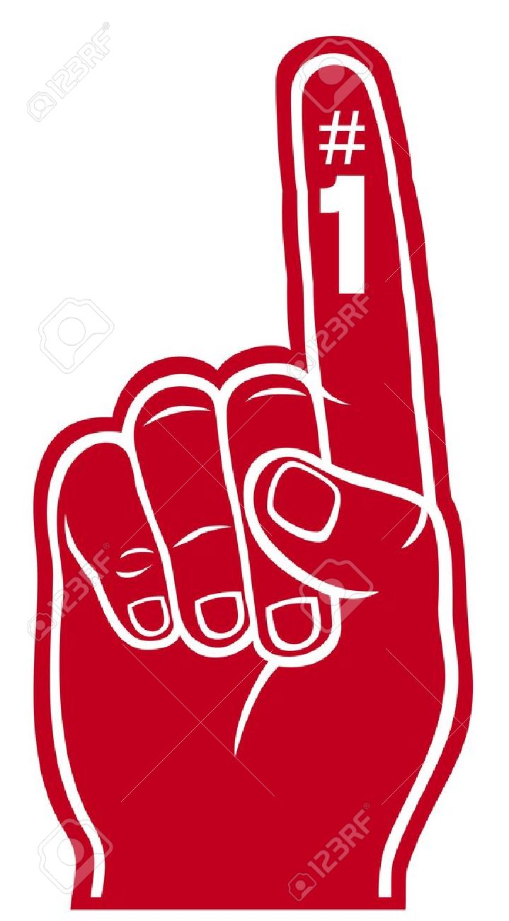 Finger portal . Number 2 clipart foam