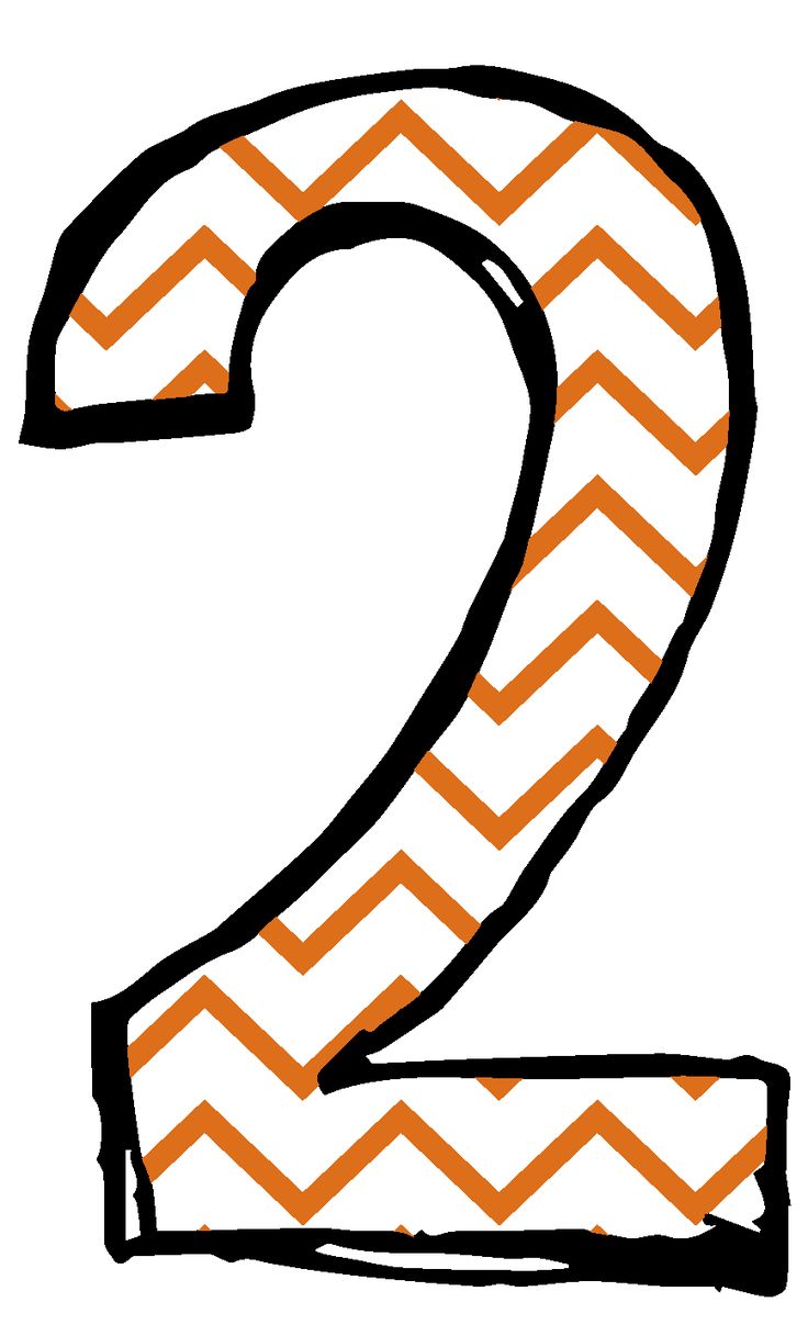 Cute numbers free download. Number 2 clipart fun