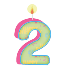 number 2 clipart happy birthday
