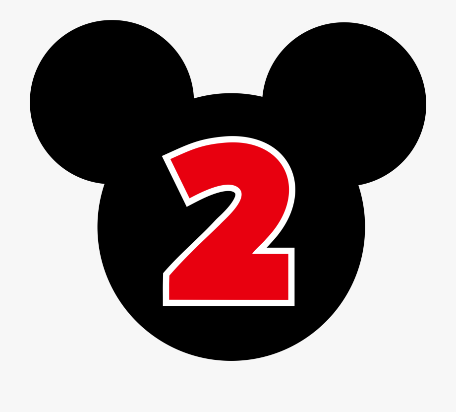Number 2 Clipart 2nd Birthday Boy - Number 2 Mickey Mouse , Free 4AC