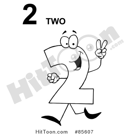 number 2 clipart outline