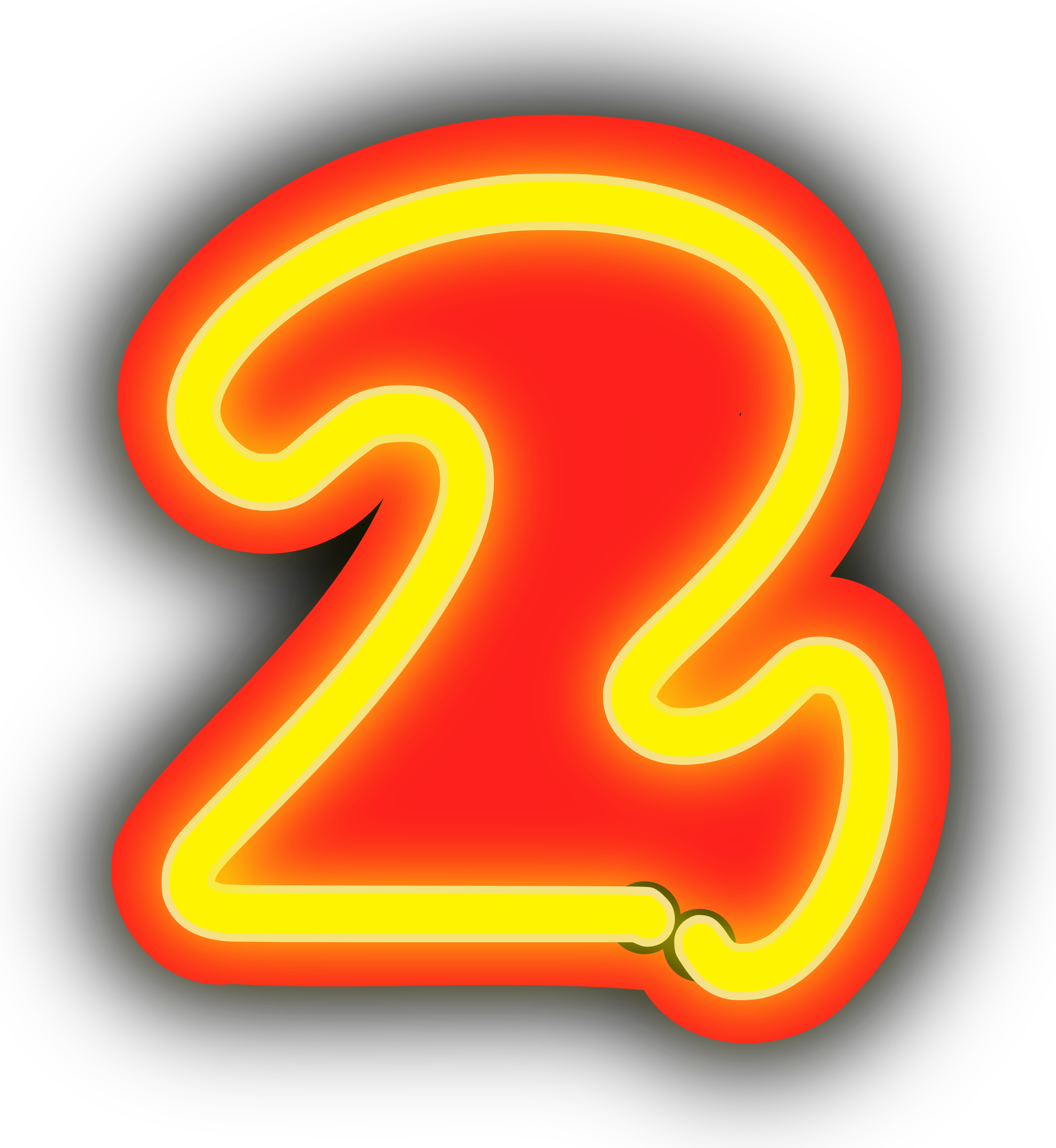 number 2 clipart red
