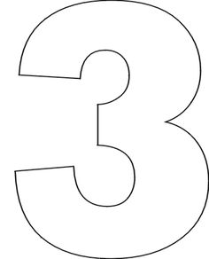 number 3 clipart 3 inch