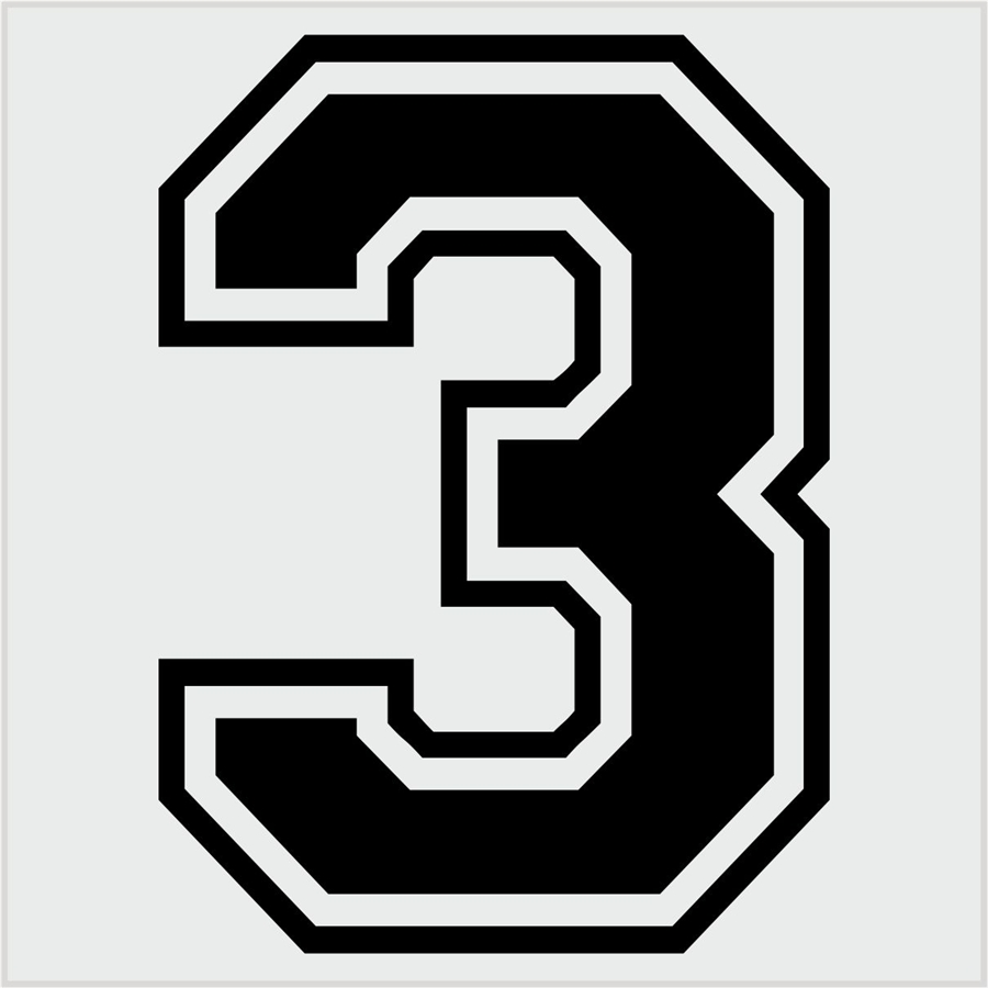 number 3 clipart 3 inch