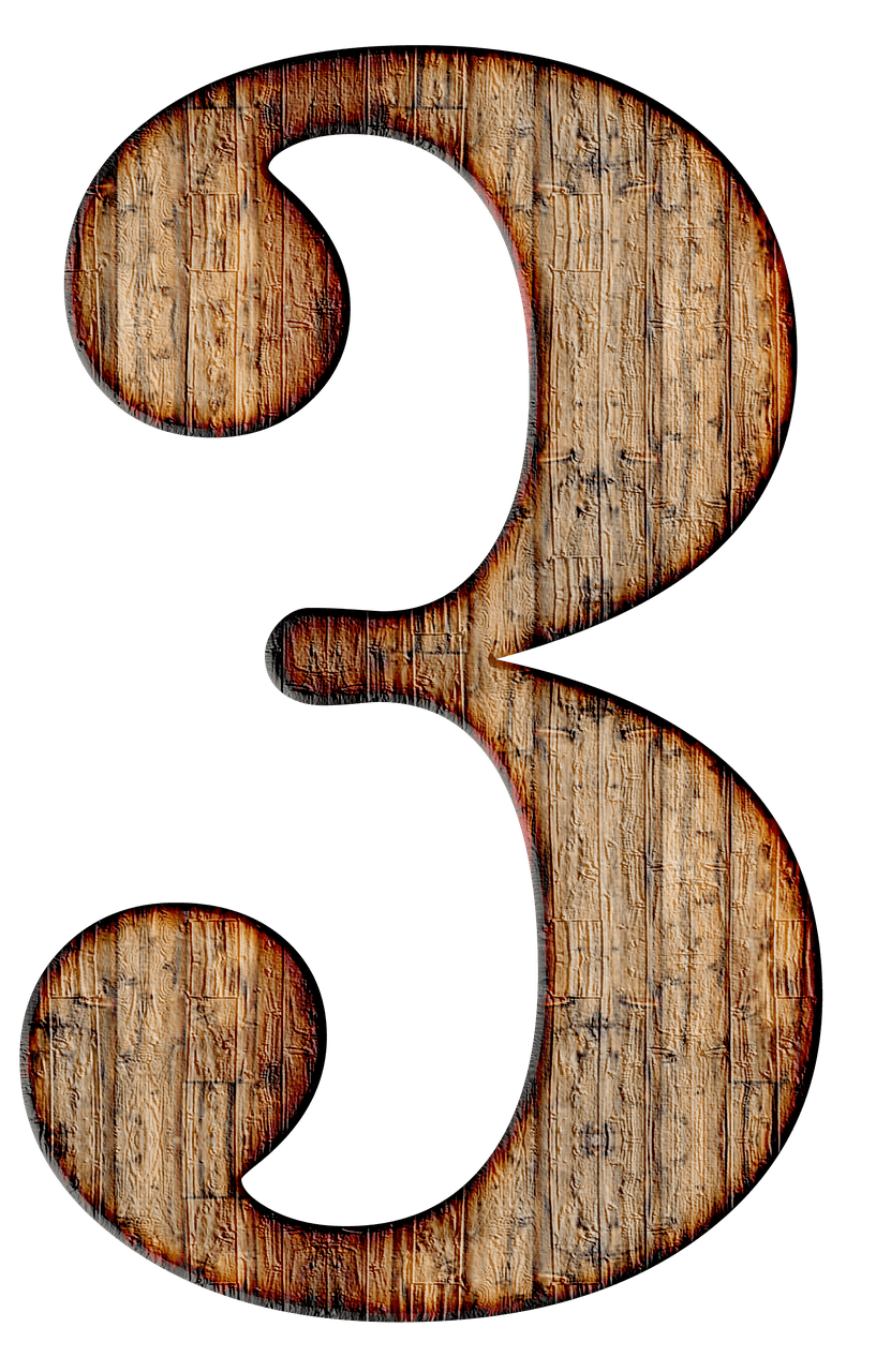 Number 3 clipart 3 minute. Wooden transparent png stickpng