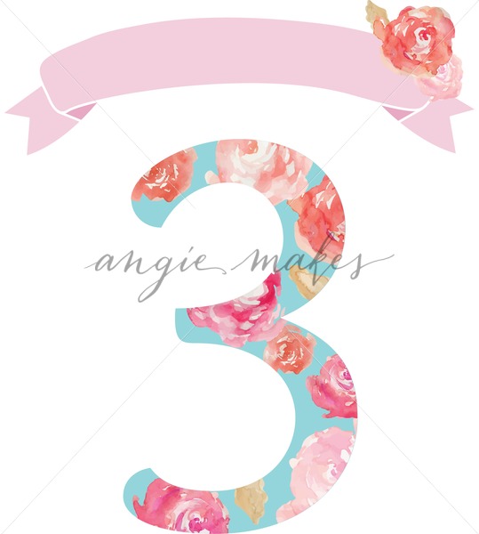  birthday station. Number 3 clipart 3 year old