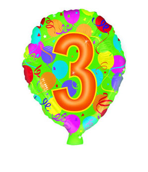 number 3 clipart 3 year old