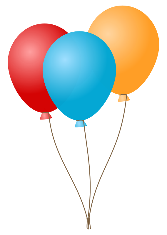 number 3 clipart balloon