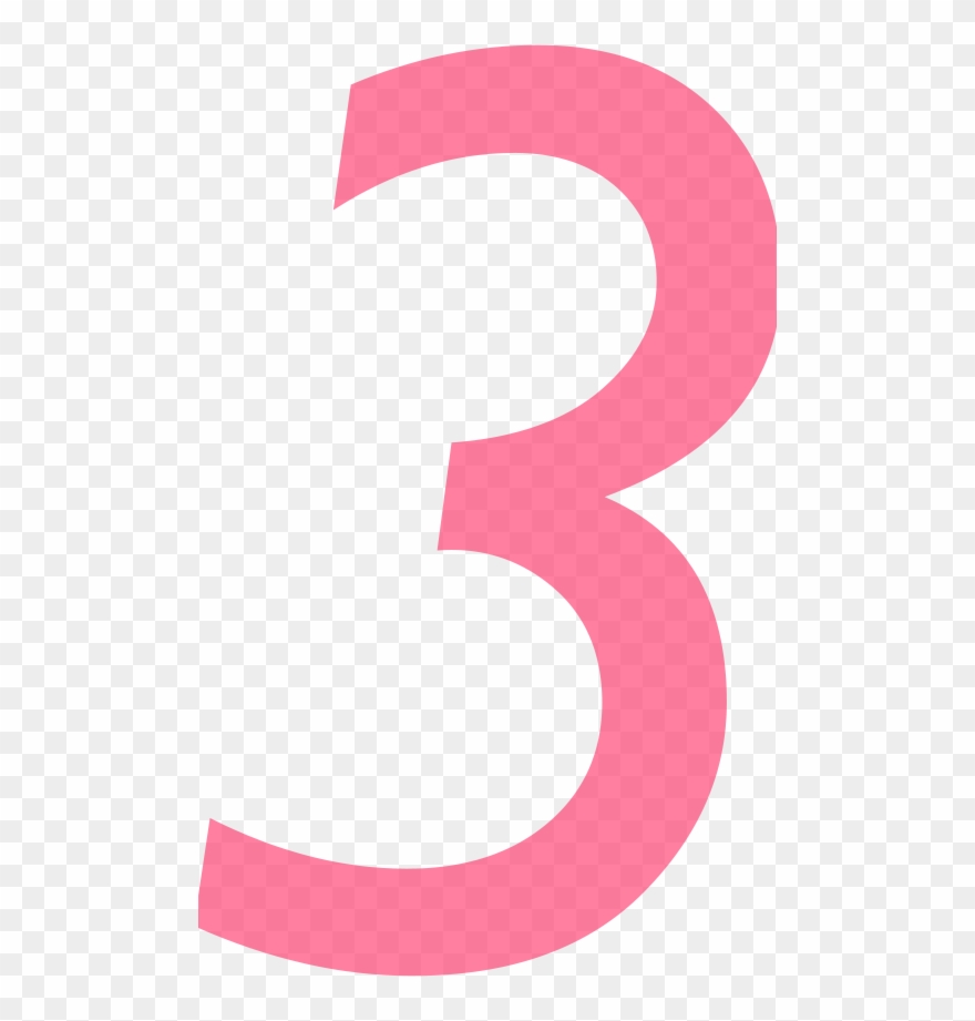 number 3 clipart clip art pink