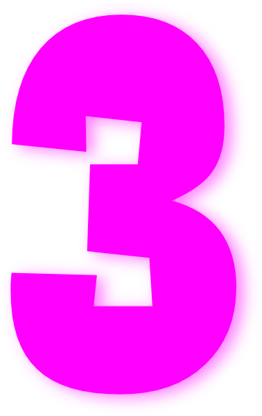 number 3 clipart clip art pink