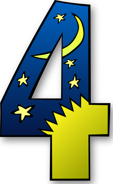 number 4 clipart numbes