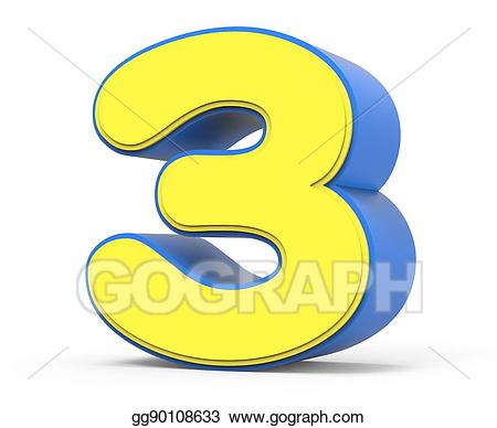 number 3 clipart cute