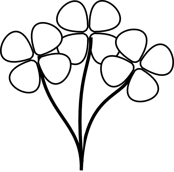 number 3 clipart flower