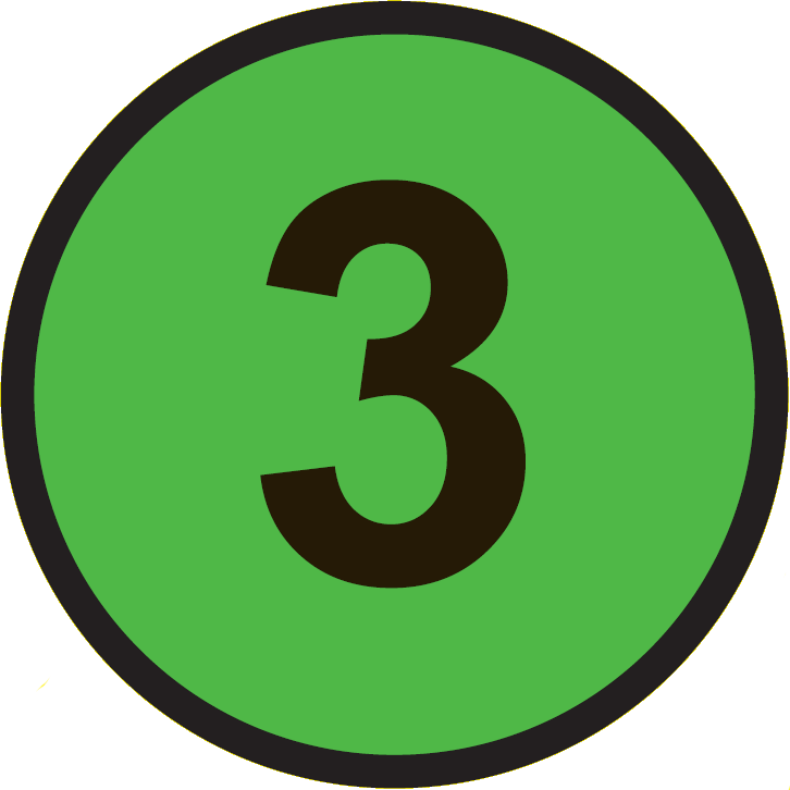 number 3 clipart green