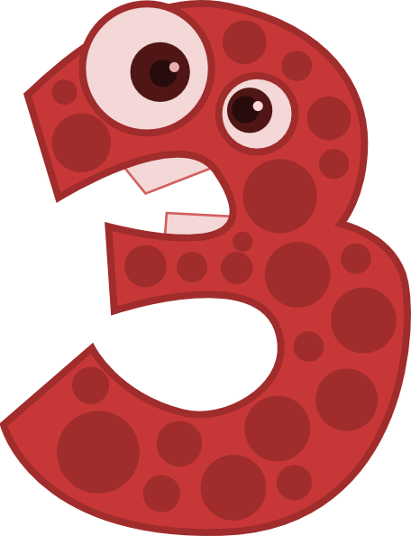 number 3 clipart large