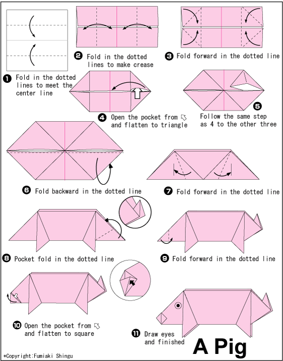 number 3 clipart origami