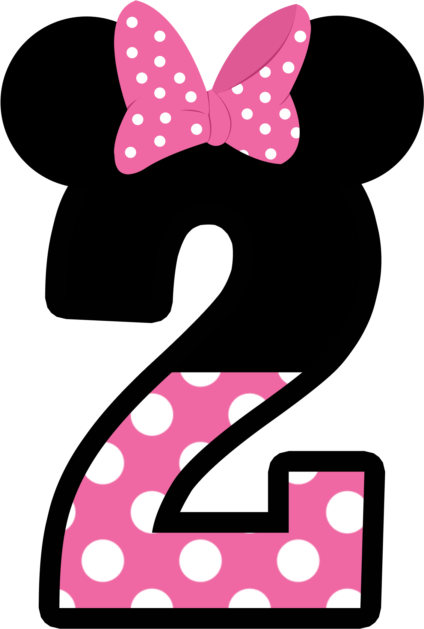 number 3 clipart pink number two