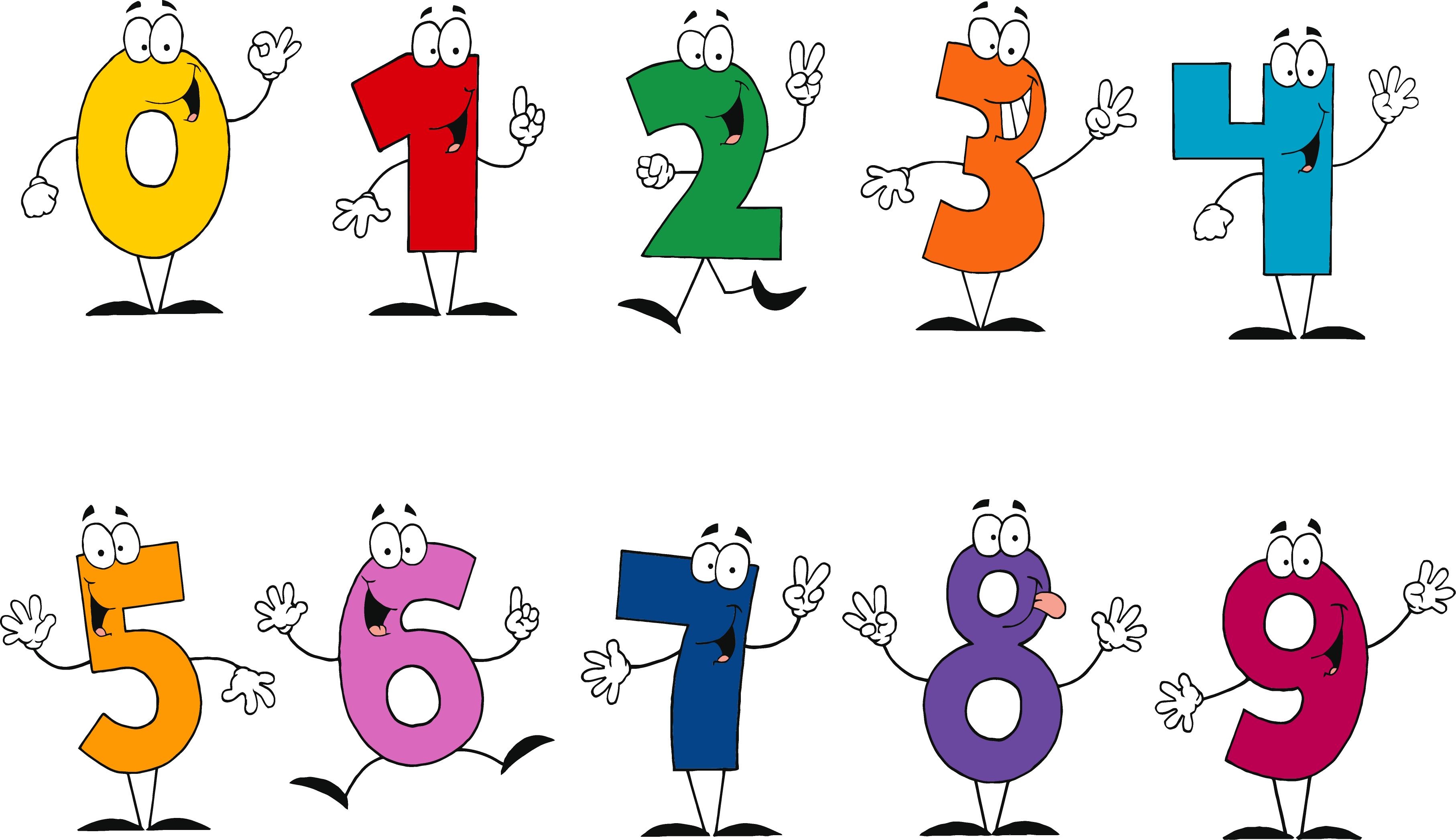one clipart cute animal number
