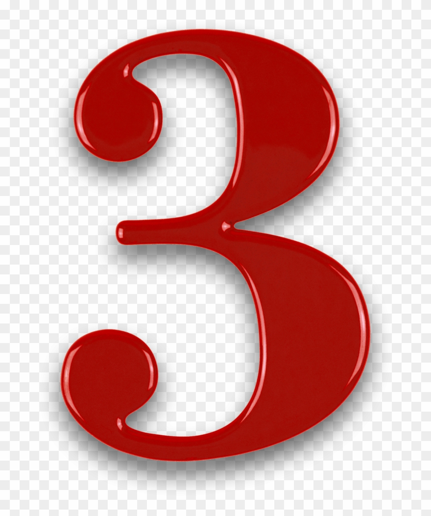 number 3 clipart red
