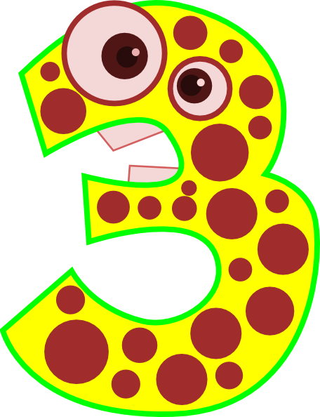 number 3 clipart three