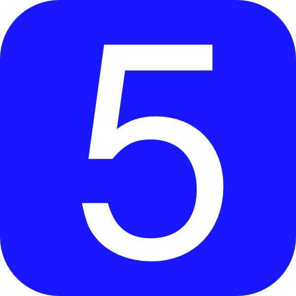 number 4 clipart blue