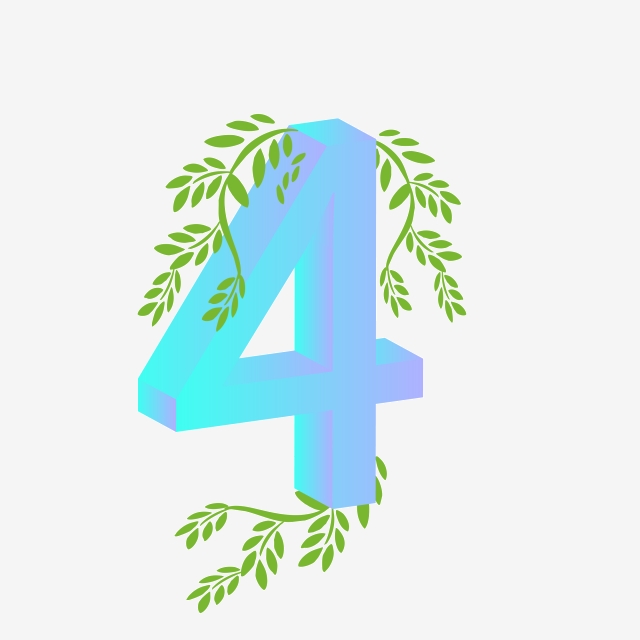 number 4 clipart creative