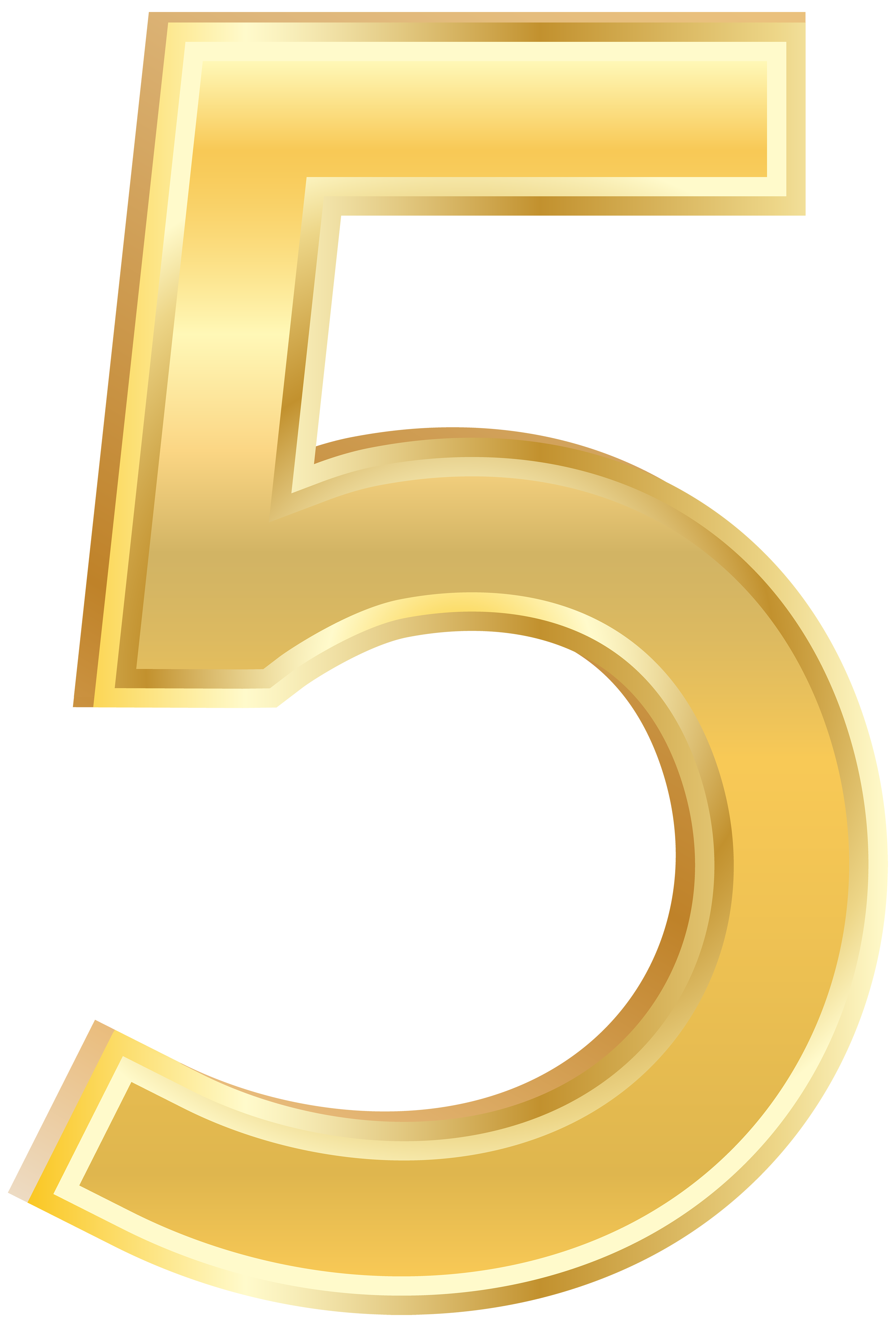 number clipart yellow